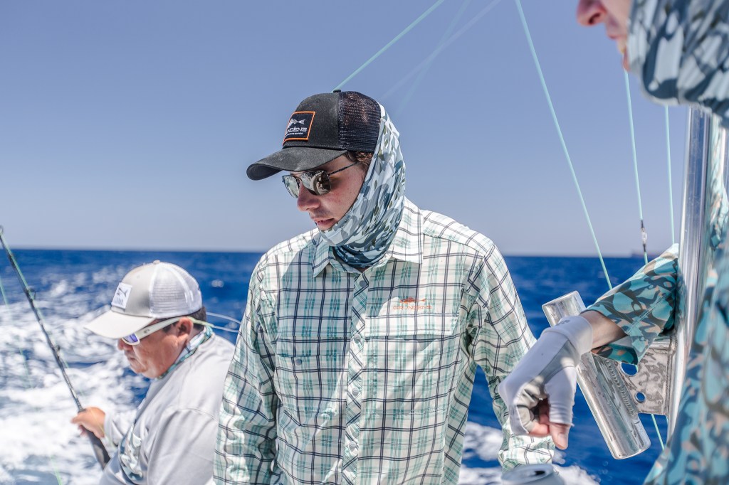 Grundens recreational sportfishing clothing line in Guatemala